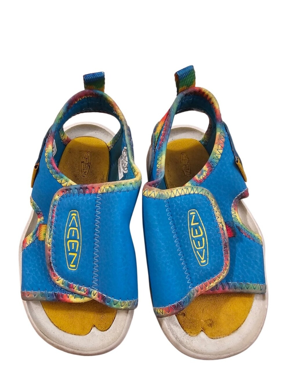 KEEN Kids' Blue Active Sandals with Rainbow Trim
